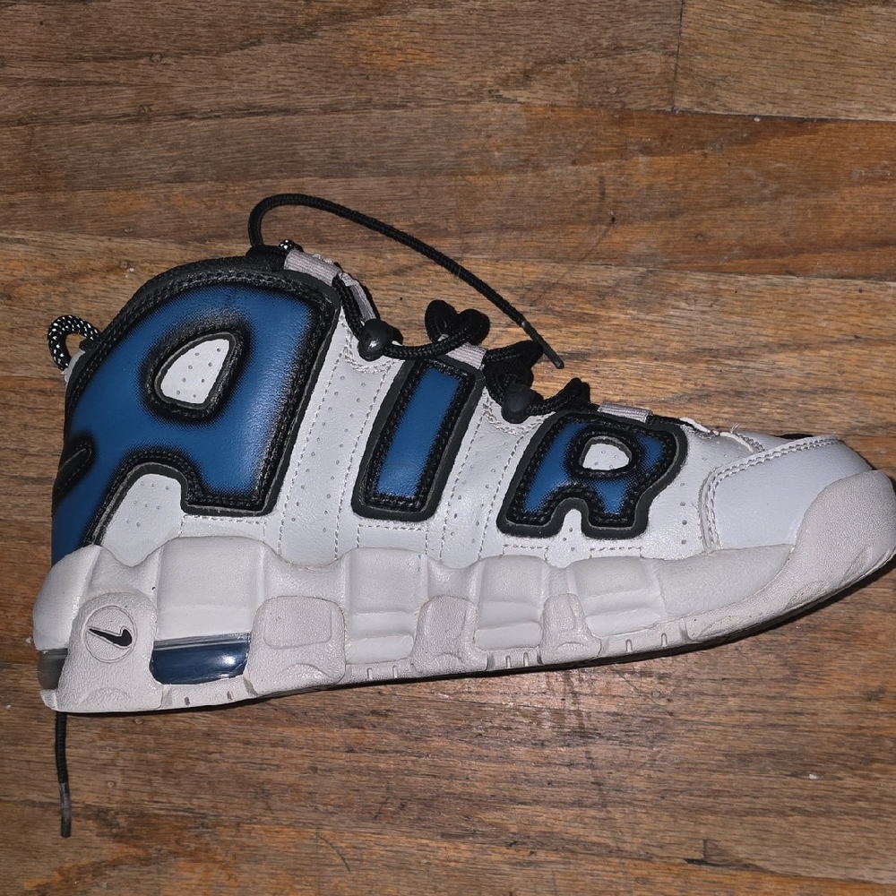 Kids White and Blue Sneakers